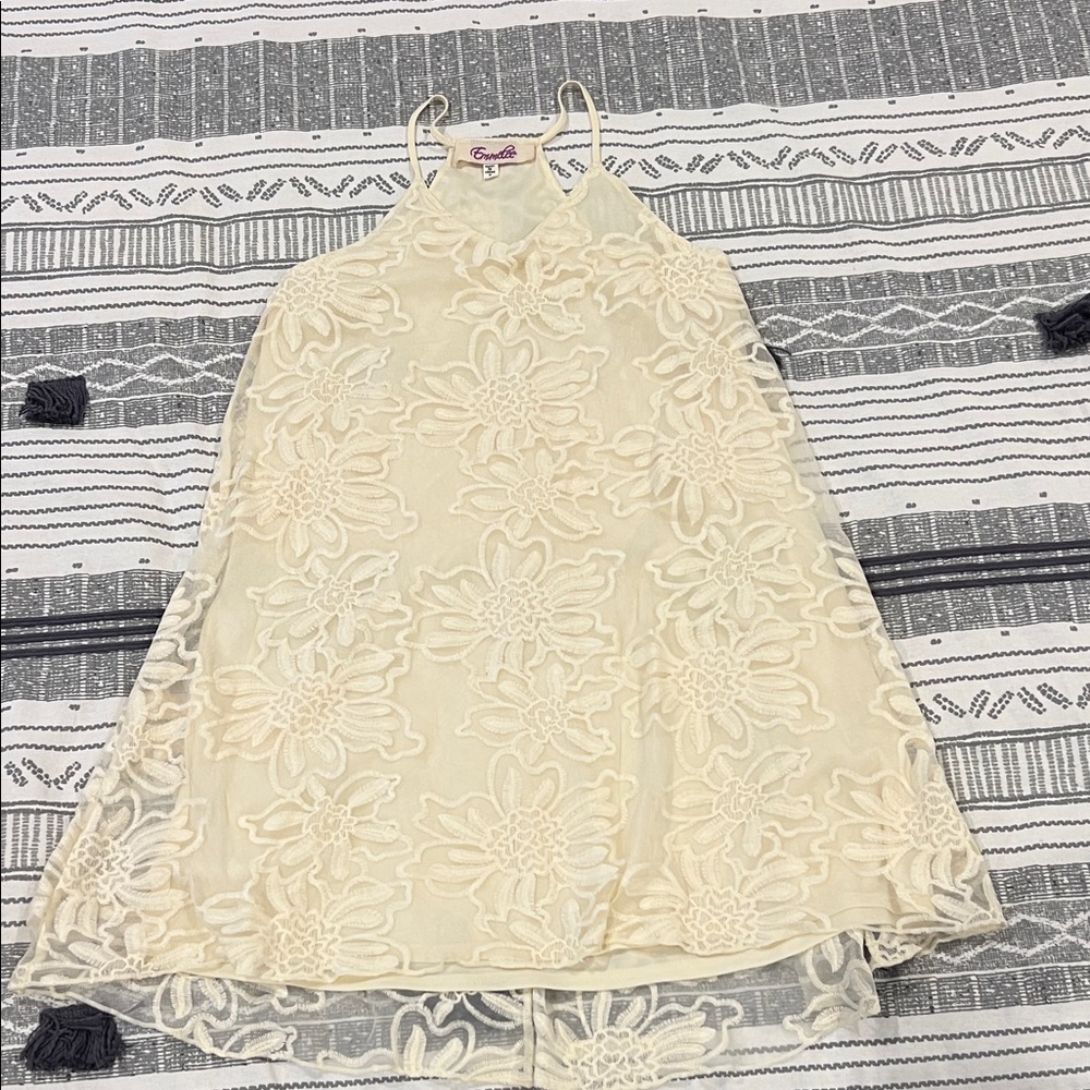 Emmelee for F.C. Cream Floral Lace Dress